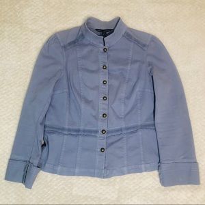 Navy Blue Fitted Jacket - White House Black Market